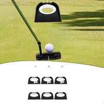 Golf Putting Cups and Flags Accessories Removable Hole Cup Training Aid for 6pcs white