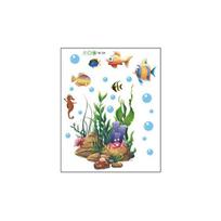 Toilet Lid Stickers Self-adhesive PVC Decals Vinyl Art Decoration Creative Undersea Animals & Plants Wall Stickers Removable Bathroom Ceramic ADM gray
