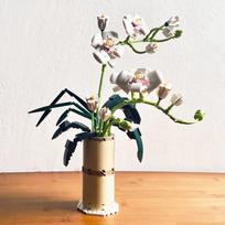 Orchid Flower Bouquet Building Kit Bonsai Tree Creative Building Project for Adults Plant Building Blocks Set Stem Toy 588 Piece