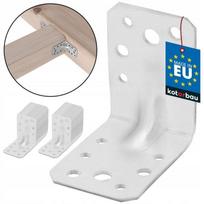 Montavimo kampainiai - KOTARBAU - 60 x 60 x 45 mm - Cinkuotas plienas - 25 vnt. rinkinys - 90 ° sidabras