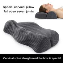 Cervical Pillow, Memory Foam Contour Pillow, Bed Pillows for Side Sleeper Ergonomic Orthopedic Sleeping Pillow 51x33x10cm gray