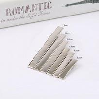 50 vnt. Metalinės aligatoriaus plaukų segtukai su lanku 3.2cm white