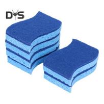 6/12Pcs Sponge Rags S-shaped Household Cleaning Rag Versatile Kitchen Bathroom Cooker Scrubbing Sponges 6pcs