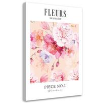 Canvas print, Flowers in France 40x60 rožinė