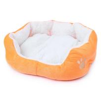 Small Dog and Cat Kennel Lambswool Dog Kennel for All Seasons Pet Kennel Pet Supplies Universal S white