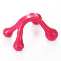 Four-Leg Massager: Meridians Spine Acupuncture Scraping Tool Four-corner massager rožinė raudona spalva