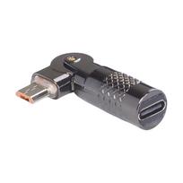 C tipo į Micro USB adapteris Aliuminis 4,8 cm 90 laipsnių besisukantis Išmaniesiems telefonams 480Mbps duomenų perdavimas 3A greitas įkrovimas
