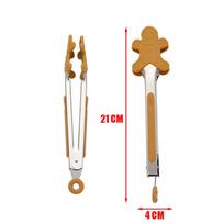 New Christmas Silicone Food Tong Gingerbread Man Snowman Xmas Tree Pattern Cooking Clip Steak Bread Clamp Kitchen BBQ Salad Tool