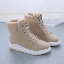 Moteriški batai Žieminiai Šilti Sniego batai Moterims Dirbtinio zomšo Ankle Boots Moteriški Žieminiai Batai Botas Mujer Pliušiniai Batai Moteriai 35 beveik baltos spalvos