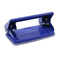 Brand Mini Double Hole Puncher Two Holes Portable Metal ABS High Quality School Office Stationery 10-Sheet Aperture 6mm ARI mėlyna