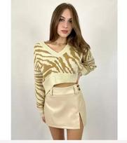 Beige Unique Cream Genuine Designer Slim Fit Soft Lambskin Leather Skirt Party Women S kreminė