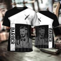 Hot Barbershop Men's T-shirt Top 3D Printing Custom Short Sleeve Pullover Men's High Quality Summer Fashion Cool T-shirt S