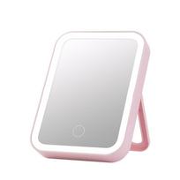 Makeup Mirror Touch Screen Portable Standing Folding Vanity Mirror Magnifying Compact Cosmetics Mirror