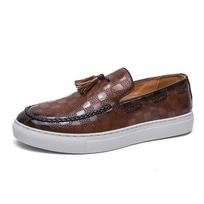 2024 New Fashion Shoe Office Shoes for Men Casual Shoes Breathable Leather Loafers Driving Moccasins Comfortable Slip on Shoes 38 ruda