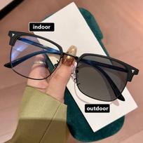 Mada Fashion Square Fotochrominiai akiniai moterims Lauko Retro spalvas keičiantys akiniai nuo saulės Vyrai Nauja tendencija Near Sight Akiniai trumparegystė 0 white