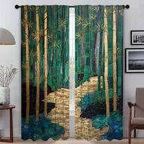 Abstract Botanic Kintsugi Partition Home Interior Curtains for Living Room Curtain Halloween Decoration Blinds Shades Kitchen W50xH70cmx2pcs-CL