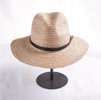 Lafite men and women's three-color jazz hat top hat mid-brim beach top hat hat shading breathable belt decorative straw hat M（56-58cm） smėlis