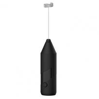 Stainless Steel Mixer Stainless Steel Hand Mixer Milk Frother for Efficient Whipping Frothing Electric Drink Mixer for Lattes black