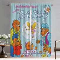 Berenstain Bears Blackout Curtain for Room 2 Panel Curtains Child Room Tulle for Bedroom Home Interior Curtains Shades Partition W50xH70cmx2pcs-CL