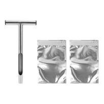 T Style Handle Soil Test Kits Stainless Steel Material Soil Sampler Kit with 2 Reusable Sampler