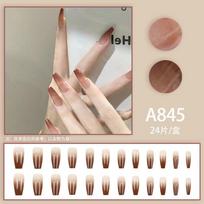 24 Pieces The new model wears armor diamonds, French fashion three-dimensional butterflies burst,  spice girls have a high sense brown