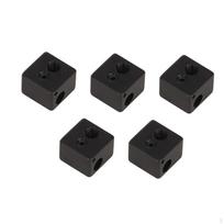 5 Pieces 3D Printer Heater Block Extruder Hotend Replacements Good Performance Easily black