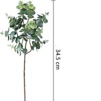 5pcs Eucalyptus Leaves Stems Bulk Artificial Silver Dollar Eucalyptus Leaves Picks Eucalyptus Bundle for Wedding Vase Bouquet Floral Arrangement