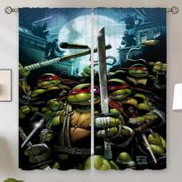 Bathroom Curtains for Living Room 2 Elegant Pieces Ninja T-Turtles Cheap Free Shipping Curtains Blackout Blackout Curtain 100% W50xH70cmx2pcs-CL