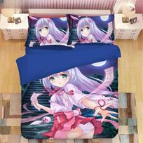 Kawaii Izumi Sagiri 3D Anime Print Bedding Set Duvet Covers Pillowcases One Piece Comforter Bedding Sets Bedclothes Duvet Cover 135x200cm 2pcs