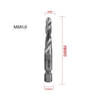 Tap Drill Bits Hex Chuck Tapping Machine M3-M10 Spiral