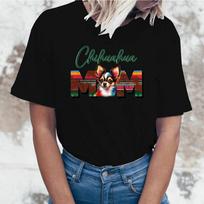 New Funny Mothers Day T Chihuahua Mom Graphic Print Women T-Shirt Cool Summer Soft Harajuku Short Sleeve Plus Size Tops M juoda