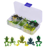 10 pcs Fishing Hooks Frog Lure Baits Anti Bite Wire Connectors Fish Tackle Accessories Kit