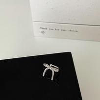 Ballet Style Super Flash Full Diamond Bow Stud Earrings Women'S Small Exquisite Personality Fashion Trend Temperament Earrings