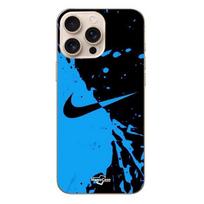 Coque Iphone 16 Pro Max nike logo Couleur noir et bleu Maniacase