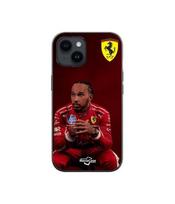 Coque de téléphone - Scuderia Ferrari - Iphone 13 - Souple - Silicone - Motif Hamilton juoda