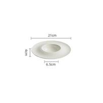 Relief Fish Scale Texture Deep Plate Ceramic Straw Hat Plate Thick Soup Bowl Salad Dish Pasta Bowl Artistic Conception Tableware white