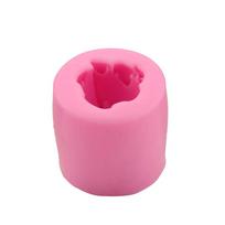 Rožinė 3D rožės sausainio maistinio silikono muilo forma DIY gėlės fondanto torto formos kepimo įrankis