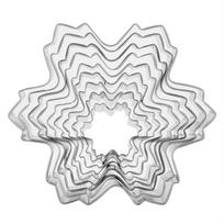 Snowflake Shaped Stainless Steel Mold Cookie Cutter Great For Christmas And Winter Holiday white
