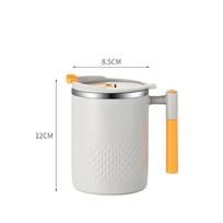 500 ml puodelis vandens pieno kavos puodelis su dangteliu, apsaugančiu nuo nuplikimo gėrimų indų išimamas dvigubas nerūdijančio plieno butelis su rankena 450ml white