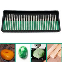30pcs/set Jade Carving Grinding Head Diamond Durable Fine Workmanship Multi-function Burr File Rotary Tool Drill Bit CHINA
