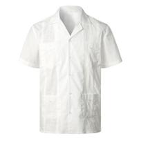 Pure-Color Mens' Shirts Multiple Pockets Lapel Short Sleeves Cardigan Summer Thin Tops Male Blouse Single Breasted Shirt For Man XXXXL balta