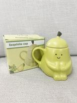 Healing Hug Pear Cute Ceramic Water Cup Cartoon Lid Cup Send Girlfriend Send Couple Mug