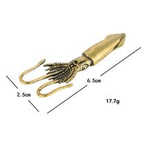 Antique Brass Squid Statue Home Desktop Decoration Retro Copper Animal Figurines Miniatures Office Tea Pet Ornament Crafts Gift