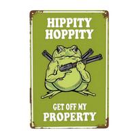 Funny Frog Mushroom Positive Quote Vintage Metal Sign Do What Makes You Happy Creativity Sign for Home Bedroom 8x12 Inch 20x30cm
