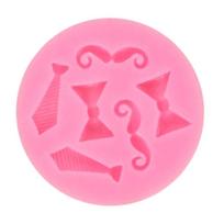 Bowtie Mustache Silicone Molds Fondant Fondant Cake Molds Making Pastry Chocolate Molds Baking Decorating Tool Nonstick A gray