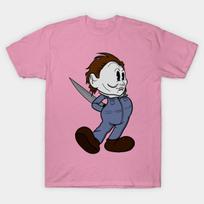 T Shirt Women Mickey Myers Harajuku Print Kawaii Tshirt Summer Short Sleeve Female T-Shirt Top Tee S rožinė