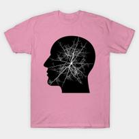 T Shirt Women Broken Mind Harajuku Print Kawaii Tshirt Summer Short Sleeve Female T-Shirt Top Tee S rožinė