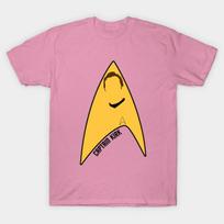 T Shirt Women Captain Kirk Harajuku Print Kawaii Tshirt Summer Short Sleeve Female T-Shirt Top Tee S rožinė