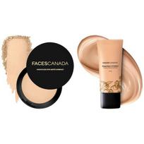 FACESCANADA Weightless Stay Matte Finish Compact Powder - Natural 9 Gm And Faces Canada Peaches N Cream Tinted Moisturizer, 35 Gm