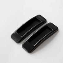 Stačiakampės lipnios universalios rankenos durims, langams ir šaldytuvų spintelėms 2-pack juoda